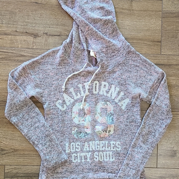 Gently Worn - HONEYDROP - Comfy Lilac & Plum knit hoodie - Size Med, fits Small - Picture 3 of 4